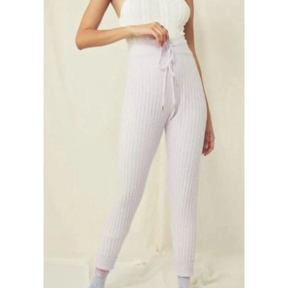 Intimately Free People Small Ribbed Around The Clock Jogger Pants Lavendar